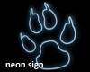 Paw neon sign