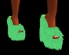 ! 'Green Fluffy Heels