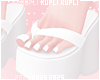 White Wedge Flip Flops