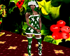 Snow Santa Green Dress