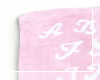 Nursery pink rug . abc