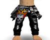 NS Flaming Skull Pants/M