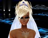 BKG Blue Tiara and Veil