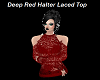 Red Laced Halter Top