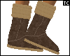 0; Fuzzy Boots - Brown