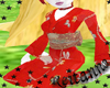 Red Usagi Kimono Top