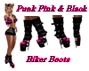 Punk Pink Biker Boots
