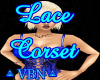 Lace corset blue/black