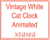 White Cat Clock A