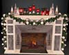 White Xmas fireplace