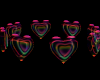 Rainbow Spinning Hearts