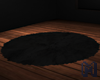 COZY Black Fur Round Rug