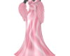 Pink Silk Dress w/ Fur