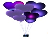 Neon heart ballons