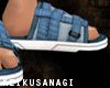 [K] Blue Comfy Sandals