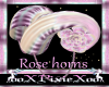 pink rose horns