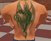 green dragon back tattoo