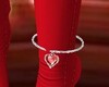 DW VAL RED HEART ANKLET