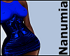 leather corset blue dres