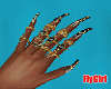 FG~ 24K Gold Black Nails