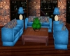 TJ Blue Sofa Set