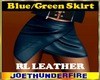 Blue/Green Leather