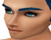 blue thick eyebrows
