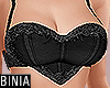 Denim Heart Crop - Black