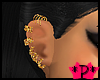 *P* Gold Earrings