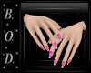 (BOD) Pink Glttr Nails