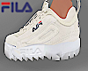 LV-F/ FILA white shoes