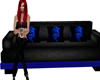 Short Blue Dragon Couch