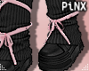 Teddy Strap Booties Pink