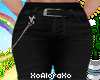 (A) Black Jeans + Chain