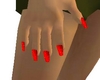 [L] Red Glitter Nails