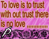 love and trust