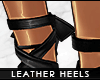 - leather ribbon heels -