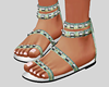 Boho Flat Teal Sandals