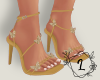 L. Cary heels gold