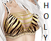 Gold zebra bikini top