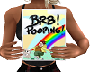 BRB Pooping card M/F