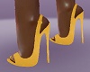 yellow leather heels