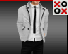 White 3 Pc Retro Suit