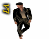 "M" Blk/Gold Spade Suit