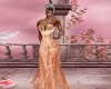 Lace Evening Gown Peach