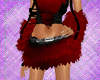 Fuzzy Red Skirt