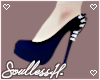 Midnight blu heels plain