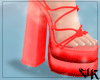 V | Red rope heels