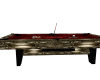 Red and Gold Pool Table