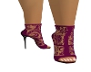 wine lace boots